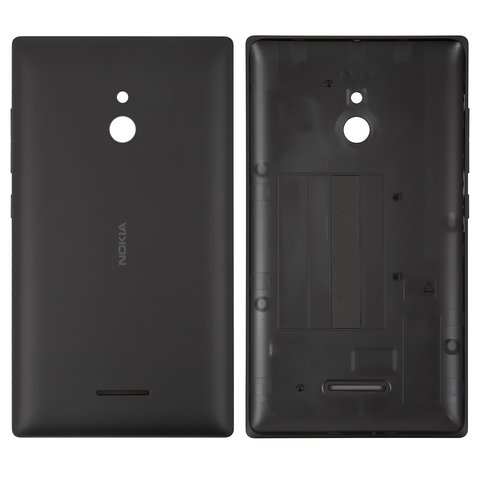 Задня панель корпуса для Nokia XL Dual Sim, чорна, з боковою кнопкою