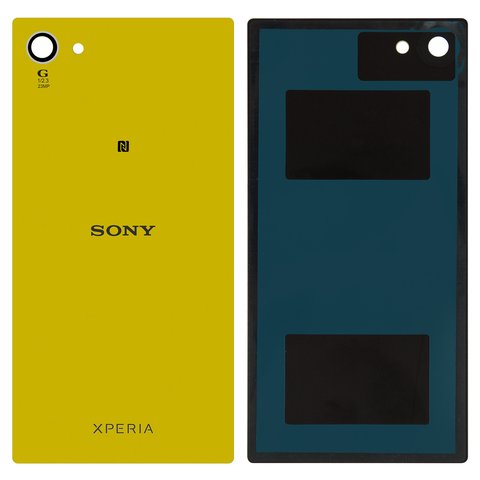 Задняя панель корпуса для Sony E5803 Xperia Z5 Compact Mini, E5823 Xperia Z5 Compact, желтая
