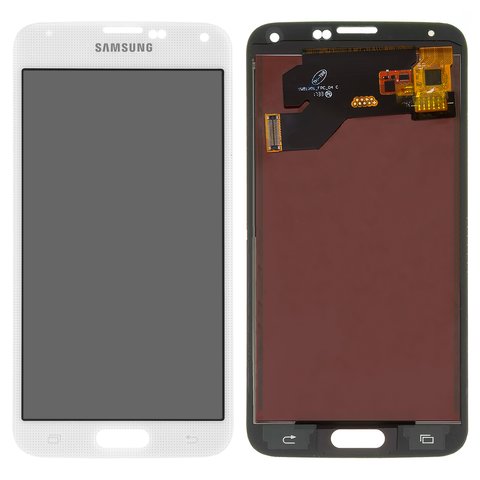 Дисплей для Samsung G900 Galaxy S5, белый, с регулировкой яркости, Best copy, без рамки, Сopy, TFT 