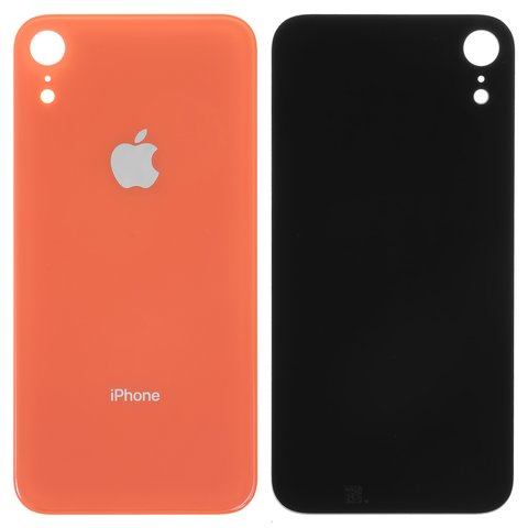 Задняя панель корпуса для iPhone XR, оранжевая, нужно снять стекло камеры, small hole