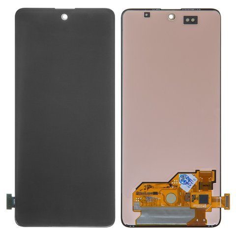 Дисплей для Samsung A515 Galaxy A51, чорний, без рамки, Оригінал переклеєне скло 