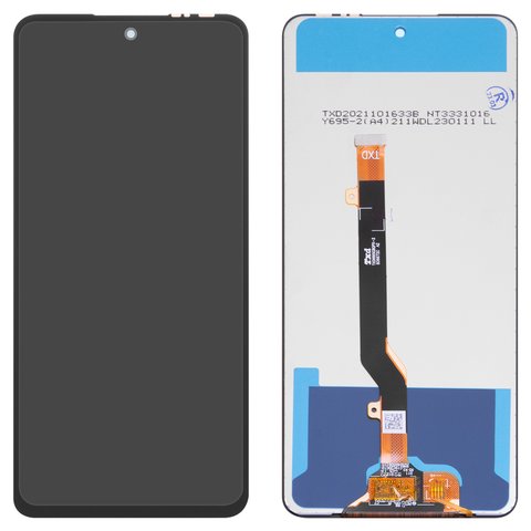 Дисплей для Tecno Pova 2, Pova 3, чорний, без рамки, High Copy, LE7, LE7n