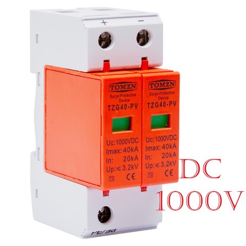 Устройства защиты от импульсных перенапряжений TOMZN TZG40 PV , 2P, 1000 В, PV