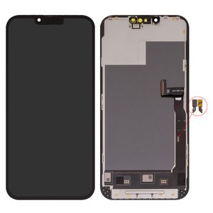 Дисплей для iPhone 13 Pro Max, черный, с рамкой, High Copy, без микросхемы, OLED  DD OLED