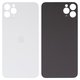 Задняя панель корпуса для iPhone 11 Pro Max, серебристая, белая, не нужно снимать стекло камеры, Original (PRC), big hole, matte silver