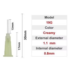 Игла дозатор 19G, 1,1 мм, прямая, для шприцев, для винта, 10 шт., 13 mm