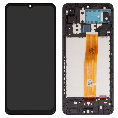 Дисплей для Samsung A125F Galaxy A12, черный, с рамкой, High Copy, universal