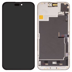Дисплей Wextom для iPhone 15 Pro Max, черный, с рамкой, High Copy, без ошибки, OLED  soft, Diagnosable, 120Hz