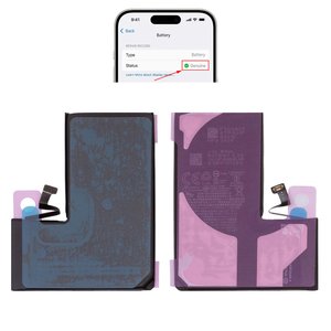 Аккумулятор для iPhone 14 Pro, Li ion, 3,87 B, 3200 мАч, без ошибки, A2866 , genuine IC