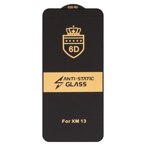 Захисне скло ESD 6D для Xiaomi 13, сумісне з чохлом, Full Glue, Anti Static, без упаковки , чорний