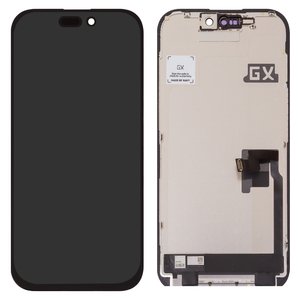 Дисплей для iPhone 16 Pro, черный, с рамкой, Copy, TFT , GX In Cell