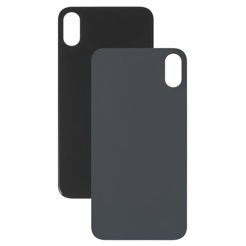Housing Back Cover compatible with iPhone XS, black, no need to remove the camera glass, big hole 