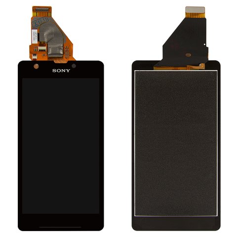 Pantalla LCD puede usarse con Sony C5502 M36h Xperia ZR, C5503 M36i Xperia ZR, negro, Original PRC 