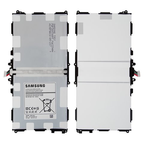 Batería T8220E puede usarse con Samsung T520 Galaxy Tab Pro 10.1, Li ion, 3.8 V, 8220 mAh