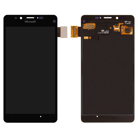 LCD compatible with Microsoft Nokia  950 Lumia Dual SIM, black, without frame 