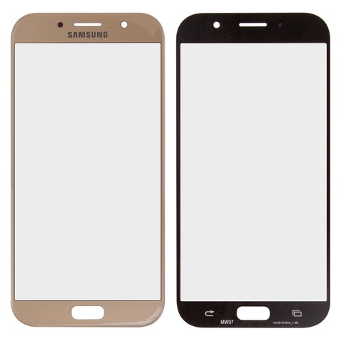 Vidrio de carcasa puede usarse con Samsung A720F Galaxy A7 2017 , dorado