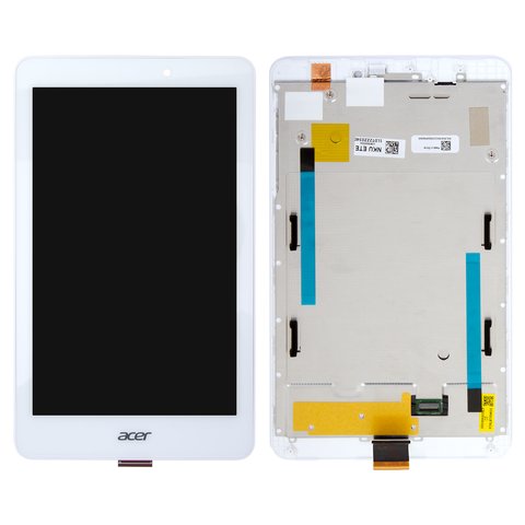 LCD compatible with Acer Iconia Tab 8 A1 840, white, with frame 