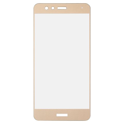 Tempered Glass Screen Protector All Spares compatible with Huawei P10 Lite, 0,26 mm 9H, Full Screen, golden, This glass covers the screen completely. 