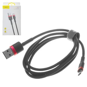 USB Cable Baseus Cafule, USB type A, micro USB type B, 100 cm, 2.4 A, red, black, two side micro USB type B, nylon braided  #CAMKLF B91