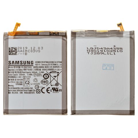 Аккумулятор EB BN970ABU для Samsung N970F Galaxy Note 10, Li ion, 3,85 B, 3500 мАч, Original PRC 
