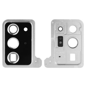 Camera Lens compatible with Samsung N985F Galaxy Note 20 Ultra, white, with frames, mystic white 