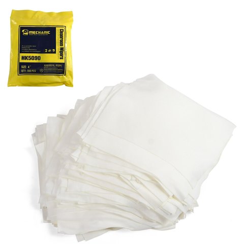 Microfiber Cloth Mechanic HK5090, for dust and fingerprints removing, 100 pcs., 100*100 mm 