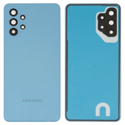 Housing Back Cover compatible with Samsung A325 Galaxy A32, dark blue, with camera lens 