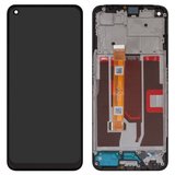 LCD compatible with Oppo A54 5G, A74 5G, A93 5G, (black, with frame, High Copy, CPH2195, OPG02, CPH2197, CPH2263, PCGM00, PEHM00, PEHT00)
