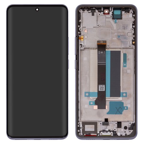 Pantalla LCD puede usarse con Xiaomi Redmi Note 13 Pro Plus, morado, con marco, Original PRC , Aurora Purple , 23090RA98C, 23090RA98G, 23090RA98I