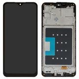 Дисплей для Samsung A165 Galaxy A16, черный, с рамкой, Сopy, с широким ободком, (TFT)