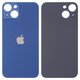 Housing Back Cover compatible with iPhone 13, (dark blue, no need to remove the camera glass, Original (PRC), big hole)