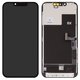 Pantalla LCD puede usarse con iPhone 13 Pro, negro, con marco, HC, sin microchip, (OLED), GX OEM Hard, type 2