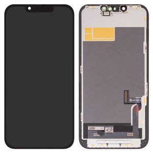 Pantalla LCD puede usarse con iPhone 13, negro, con marco, HC, sin error, OLED , DD OLED OEM soft, diagnosable