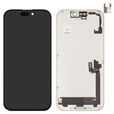 Pantalla LCD puede usarse con iPhone 17, negro, con marco, HC, OLED , GX OEM hard