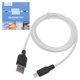 USB дата-кабель Hoco X21, USB тип-A, Lightning для Apple, 100 см, силіконовий, 2 А, білий