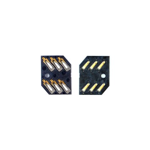 SIM Card Connector compatible with Nokia 2323c, 2330c, 2720f, 3710f, 5530, 6500c, 6600f, 6600s, 7070, 7900, N81, X3 00