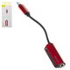 Adapter Baseus L32, (from Lightning to 3.5 mm 2 in 1, doesn't support microphone , TRS 3.5 mm, Lightning, red, 2 A) #CALL32-09