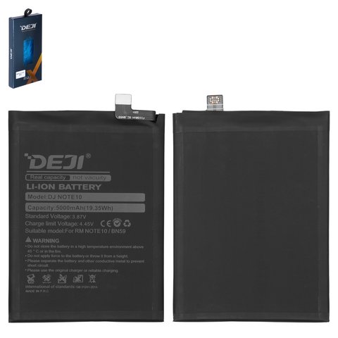 Battery Deji BN59 compatible with Xiaomi Poco M5s, Redmi Note 10, Redmi Note 10S, Li ion, 3.87 V, 5000 mAh
