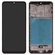 LCD compatible with Samsung A315 Galaxy A31, (black, with frame, High Copy, original LCD size, (OLED))