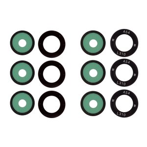 Camera Lens compatible with Samsung A057 Galaxy A05s, A546 Galaxy A54 5G, black, without frame, set 3 pcs. 