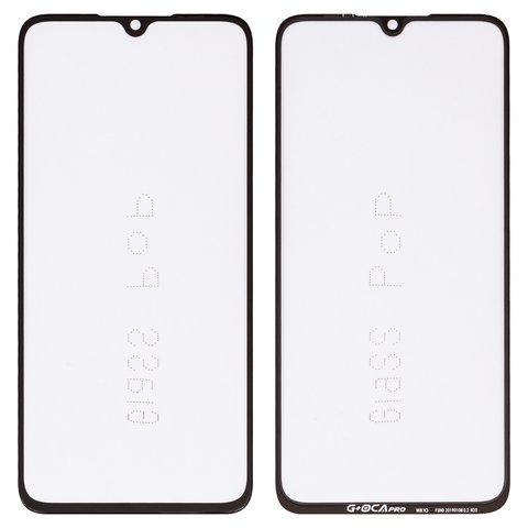 Housing Glass G+OCA PRO compatible with Xiaomi Mi 9 Lite, Mi CC9, with OCA film, black 