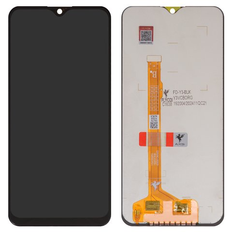 LCD compatible with Vivo U10, Y11 2019 , Y12 2019 , Y15 2019 , Y17 2019 , Y3, black, without frame, FLYCDI, with wide edge, BV064WLM L00 3900