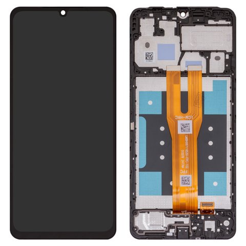 LCD compatible with Samsung A065 Galaxy A06, black, with frame, Original PRC