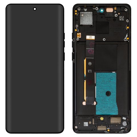 LCD compatible with Motorola Edge 40, black, with frame, Original PRC  