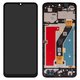 LCD compatible with ZTE Blade A34, (black, with frame, High Copy)