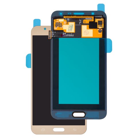 Pantalla LCD puede usarse con Samsung J700 Galaxy J7, dorado, sin marco, Original PRC , original glass