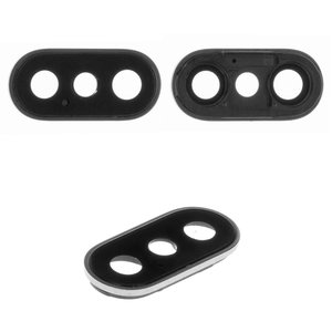 Vidrio de cámara puede usarse con iPhone X, negro, con marcos