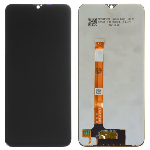 Pantalla LCD puede usarse con Oppo A9, negro, sin marco, Original PRC , PCAM10, CPH1938