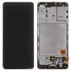 Pantalla LCD puede usarse con Samsung A415 Galaxy A41, negro, con marco, Original, empaque industrial, original glass, #GH82-22860A/GH82-23019A