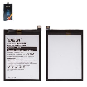 Batería Deji HQ 50S puede usarse con Samsung A025F DS Galaxy A02s, A037F Galaxy A03s, M025 Galaxy M02s, Li ion, 3.85 V, 5000 mAh